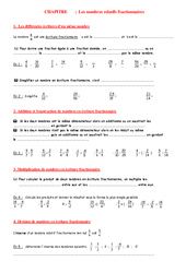Fractions - Numération - Exercices - Examen Contrôle - Mathématiques : 2eme Secondaire - PDF à imprimer