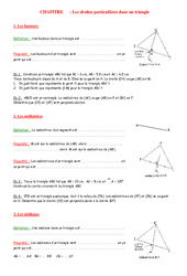 Droites remarquables - Géométrie - Exercices - Examen Contrôle - Mathématiques : 2eme Secondaire - PDF à imprimer