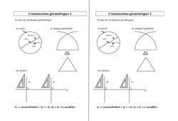 Constructions géométriques - Cours, Leçon : 3eme, 4eme, 5eme Primaire