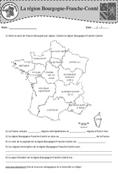 Bourgogne - Franche - Comté - Je découvre ma région : 4eme, 5eme Primaire - PDF à imprimer