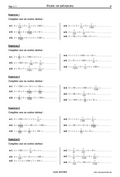 Décomposition de décimaux - Exercices corrigés - Mathématiques - Soutien scolaire : 6eme Primaire - PDF à imprimer