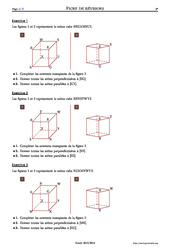 Exercice Représentation dans l'espace - 6ème – Exercices corrigés – Mathématiques - Géométrie – Collège – Soutien scolaire - PDF à imprimer