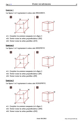 Représentation dans l'espace - Exercices corrigés - Mathématiques - Géométrie - Soutien scolaire : 6eme Primaire