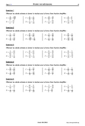 Produits de fractions - Exercices corrigés - Mathématiques - Soutien scolaire : 1ere Secondaire - PDF à imprimer