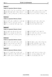 Réduire des expressions littérales - Exercices corrigés - Mathématiques - Soutien scolaire : 2eme Secondaire - PDF à imprimer