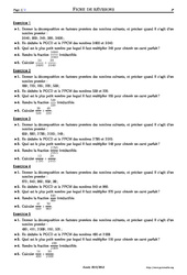 Arithmétique - Exercices corrigés - Mathématiques - Soutien scolaire : 3eme Secondaire - PDF à imprimer