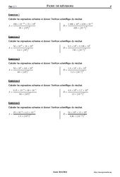 Puissances - Exercices corrigés - Mathématiques - Soutien scolaire : 3eme Secondaire - PDF à imprimer