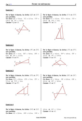 Théorème de Thalès - Exercices corrigés - Mathématiques - Soutien scolaire : 3eme Secondaire - PDF à imprimer