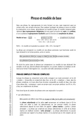 Phrases - Cours - Exercices corrigés - Grammaire - Soutien scolaire : 6eme Primaire - PDF à imprimer