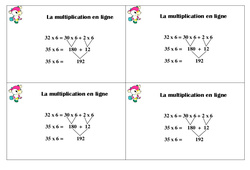 Multiplication en ligne - Cours, Leçon : 2eme Primaire - PDF gratuit à imprimer