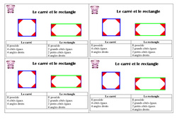 Carré - Rectangle - Cours, Leçon : 2eme Primaire - PDF gratuit à imprimer
