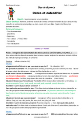Séquence - Fiche de préparation Dates - Calendrier - Séquence - Fiche de préparation : 1ere Primaire - PDF à imprimer