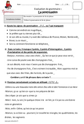 Ponctuation - Examen Evaluation - Bilan : 3eme Primaire - PDF à imprimer