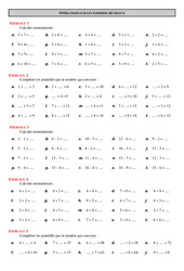 Addition - Soustraction - Exercices - Calculs - Correction - Mathématiques : 6eme Primaire