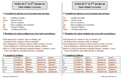 Futur simple - 1er ème groupe - Exercices corrigés : 3eme Primaire - PDF à imprimer