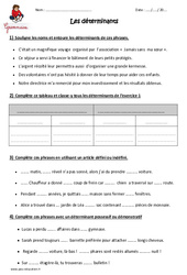 Déterminants - Exercices  : 4eme Primaire - PDF à imprimer