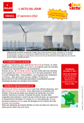 Les énergies renouvelables - Documentaire - Lecture : 3eme Primaire - PDF à imprimer