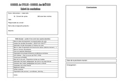 Conseil de cyles - Conseil des Maîtres - Fiches Relevé de conclusions - Directeurs / Direction d’école : Primaire - Cycle Fondamental - PDF à imprimer
