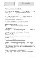 Ponctuation - Exercices corrigés - Grammaire : 5eme Primaire - PDF à imprimer
