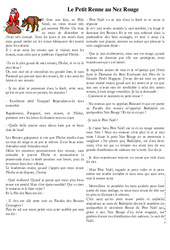 Le Petit Renne au Nez Rouge - Lecture compréhension de Noël : 3eme, 4eme, 5eme Primaire - PDF à imprimer