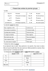 Présent des verbes du 1er groupe - Exercices : 3eme Primaire - PDF à imprimer