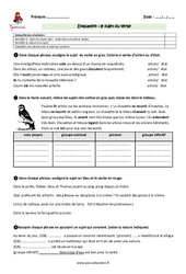Sujet du verbe - Examen Evaluation - Bilan : 4eme Primaire - PDF à imprimer