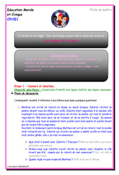 Séquence - Fiche de préparation Règles de la classe - Séquence - Fiche de préparation : 1ere, 2eme Primaire - PDF à imprimer