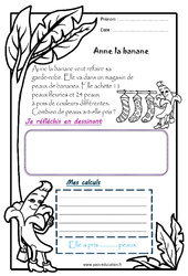 Exercice Situations problèmes - CP - Petites histoires imaginaires  - PDF à imprimer