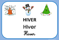 Hiver - Saison - Affichages pour la classe : 1ere, 2eme, 3eme Maternelle - Cycle Fondamental - PDF à imprimer