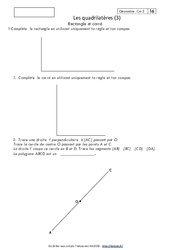 Quadrilatères - Exercices corrigés - Géométrie : 5eme Primaire - PDF à imprimer
