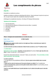 Séquence - Fiche de préparation Compléments de phrase - Séquence - Fiche de préparation : 4eme Primaire - PDF à imprimer