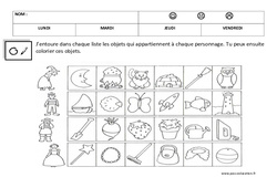 Associer des objets - Logique : 1ere, 2eme Maternelle - Cycle Fondamental - PDF à imprimer
