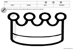 Graphisme - Fête des rois : 1ere, 2eme Maternelle - Cycle Fondamental - PDF à imprimer