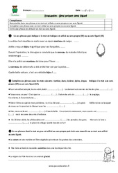 Sens propre - Sens figuré - Examen Evaluation - Bilan : 5eme Primaire - PDF à imprimer