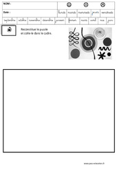 Calder - Puzzle - Logique : 3eme Maternelle - Cycle Fondamental - PDF à imprimer