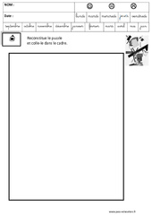 Malevitch - Puzzle - Logique : 3eme Maternelle - Cycle Fondamental - PDF à imprimer