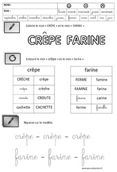 Lecture - Crêpe et farine - Chandeleur : 3eme Maternelle - Cycle Fondamental - PDF à imprimer