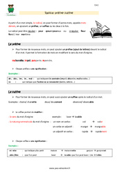 Radical, préfixe, suffixe - Cours, Leçon : 4eme Primaire - PDF gratuit à imprimer