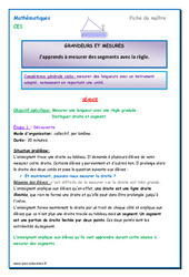 Séquence - Fiche de préparation Segments - Séquence - Fiche de préparation : 2eme Primaire - PDF à imprimer