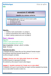 Mesures de longueur - Séquence - Fiche de préparation : 2eme Primaire - PDF à imprimer