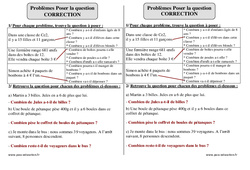 Poser la question - Problèmes - Exercices corrigés - Mathématiques : 3eme Primaire - PDF à imprimer