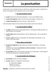 Ponctuation - Cours - Analyse de la phrase : 6eme Primaire