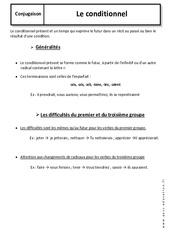 Conditionnel présent - Cours : 6eme Primaire - PDF à imprimer