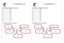 Compléments à 10 - Exercices - Numération - Mathématiques : 2eme Primaire - PDF à imprimer
