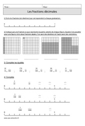 Fractions décimales - Exercices corrigés - Numération - Mathématiques : 4eme Primaire - PDF à imprimer
