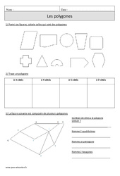 Polygones - Exercices corrigés - Géométrie - Mathématiques : 4eme Primaire - PDF à imprimer