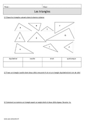 Triangles - Exercices corrigés - Géométrie - Mathématiques : 4eme Primaire - PDF à imprimer