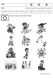 Activités à l'école - Jeux de la rentrée : 1ere, 2eme, 3eme Maternelle - Cycle Fondamental - PDF à imprimer
