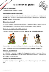 Qu'est - ce que la Gaule ? : 3eme, 4eme Primaire - PDF à imprimer