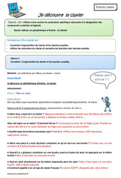 Découvrir le clavier - Séquence - Fiche de préparation : 3eme, 4eme, 5eme Primaire - PDF à imprimer